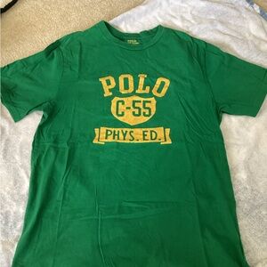 Polo by Ralph Lauren Green Tee with Yellow Logo
